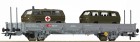 67484 Roco Flat car with two VW T3 of Swiss Army